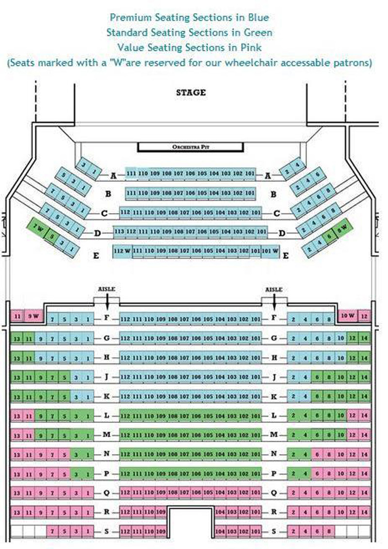Ocean State Theatre Seating Chart