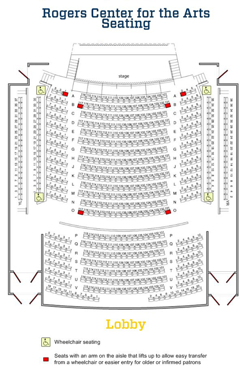 Rogers Center for the Performing Arts Seating Chart